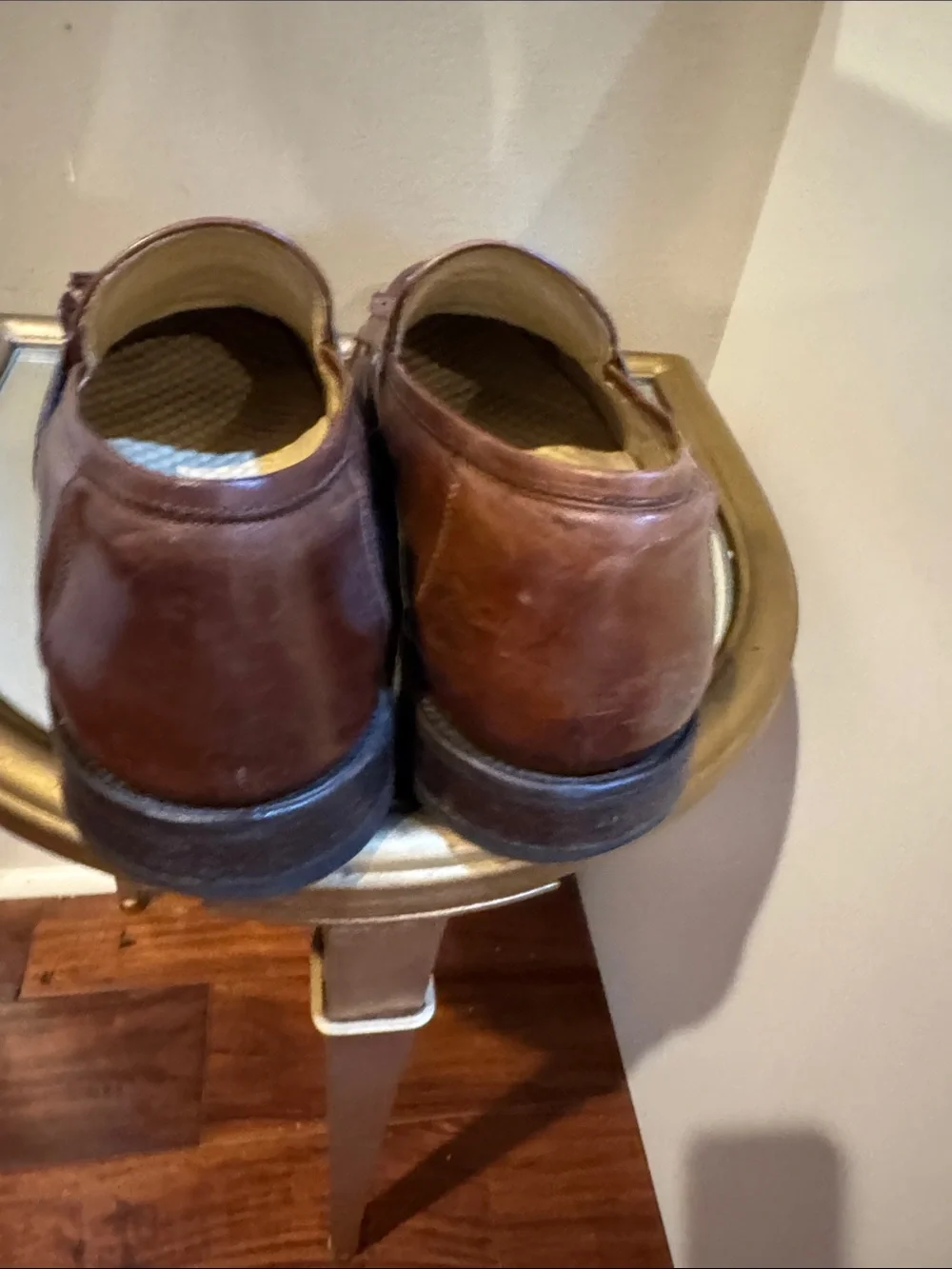 Johnston & Murphy Chestnut Brown Leather Tassel Kiltie Loafers